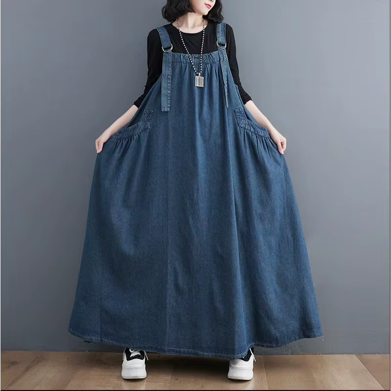 Robe en jean pour femme, style salopette, sans manches, délavée, vintage, robe d'été, streetwear, ro