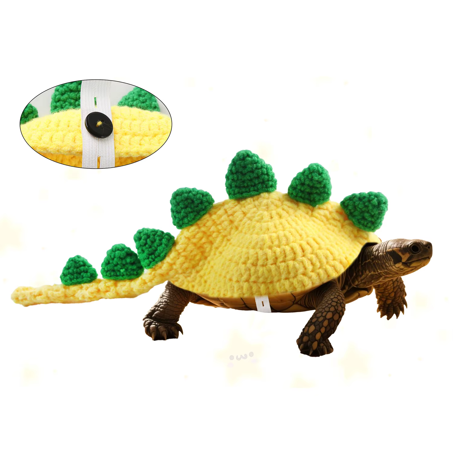 Costume de dinosaure tortue pour animaux de compagnie, pull tricoté en forme de tortue de dessin ani