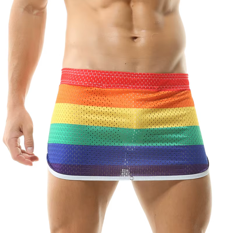 Nouveaux pyjamas pour hommes 2026, jupes, sous-vêtements respirants en maille élastique, boxers sexy