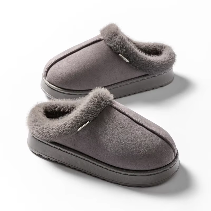 Pantoufles moelleuses pour femmes, pour l'automne et l'hiver, semelle épaisse EVA, antidérapantes, c
