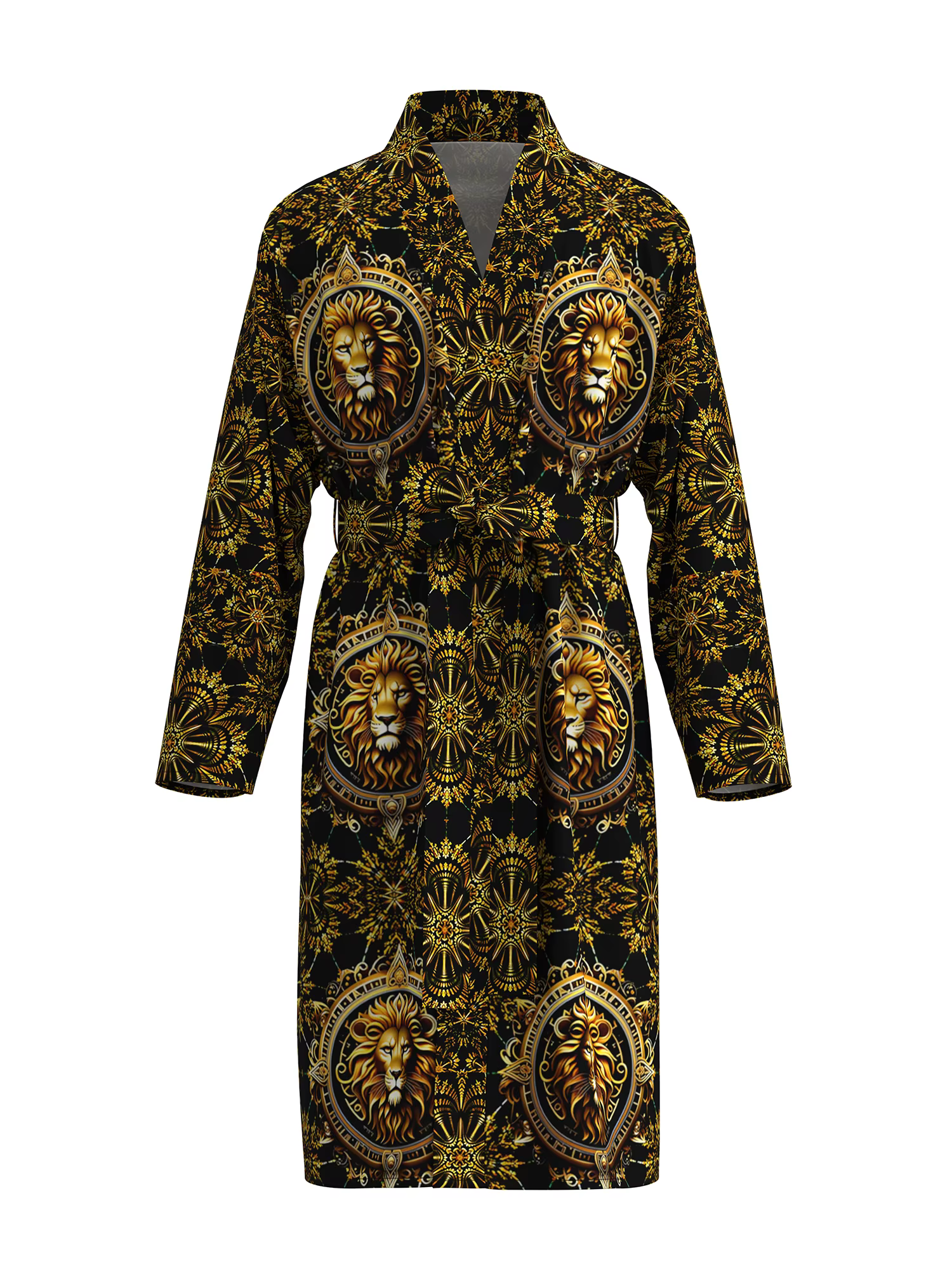 Nouveau Peignoir Homme 2026 à Motif Tête de Lion, Impression Numérique 3D Intégrale, Décontracté, Lé