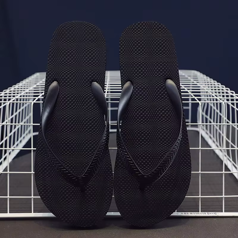Pantoufles d'Été pour Hommes, Tongs de Plage, Sandales Antidérapantes, Chaussures Plates Décontracté