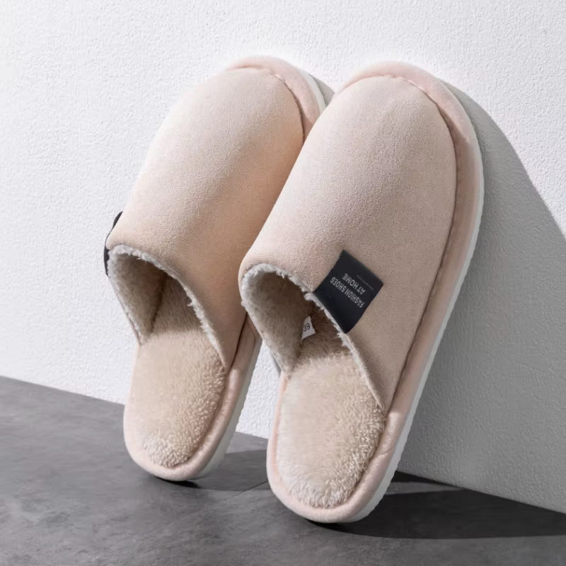 Hiver chaud pantoufles hommes maison antidérapant chaussures souples confortable talon plat maison i