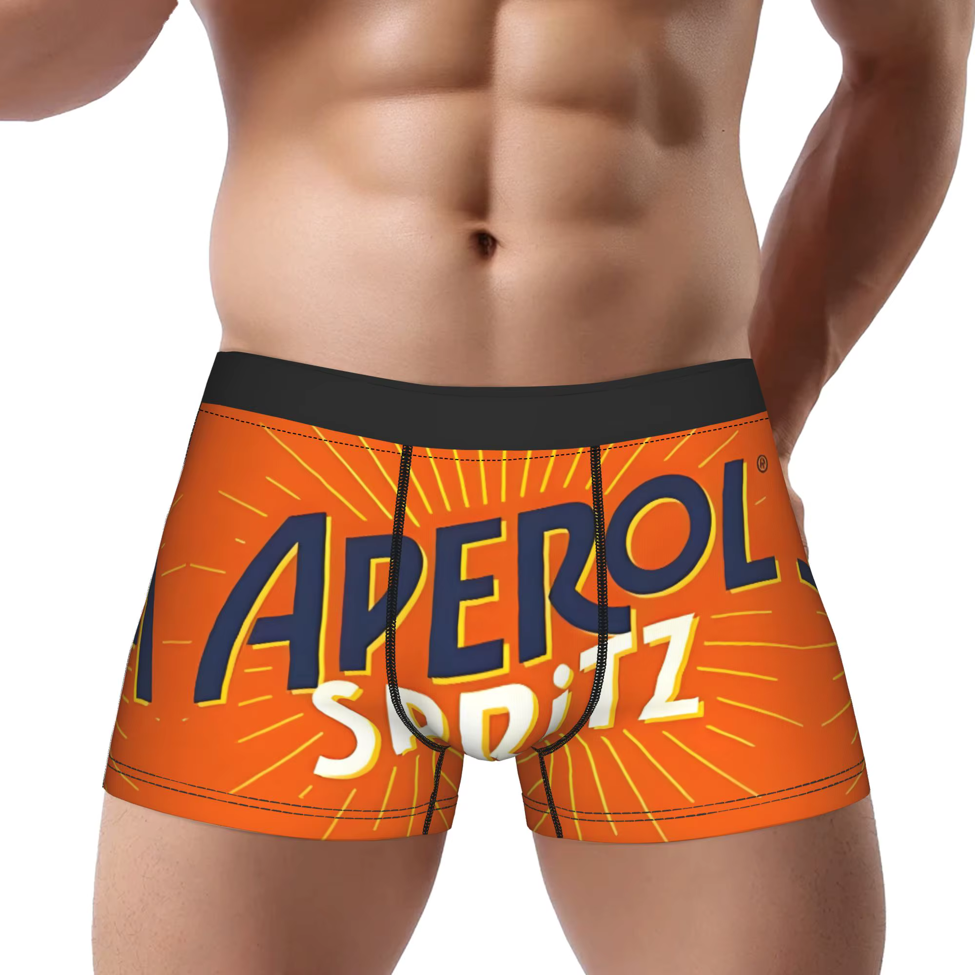 Aperol Spritz Orange Underpants Homme Culottes pour homme Sous-vêtements pour homme Short imprimé Ap