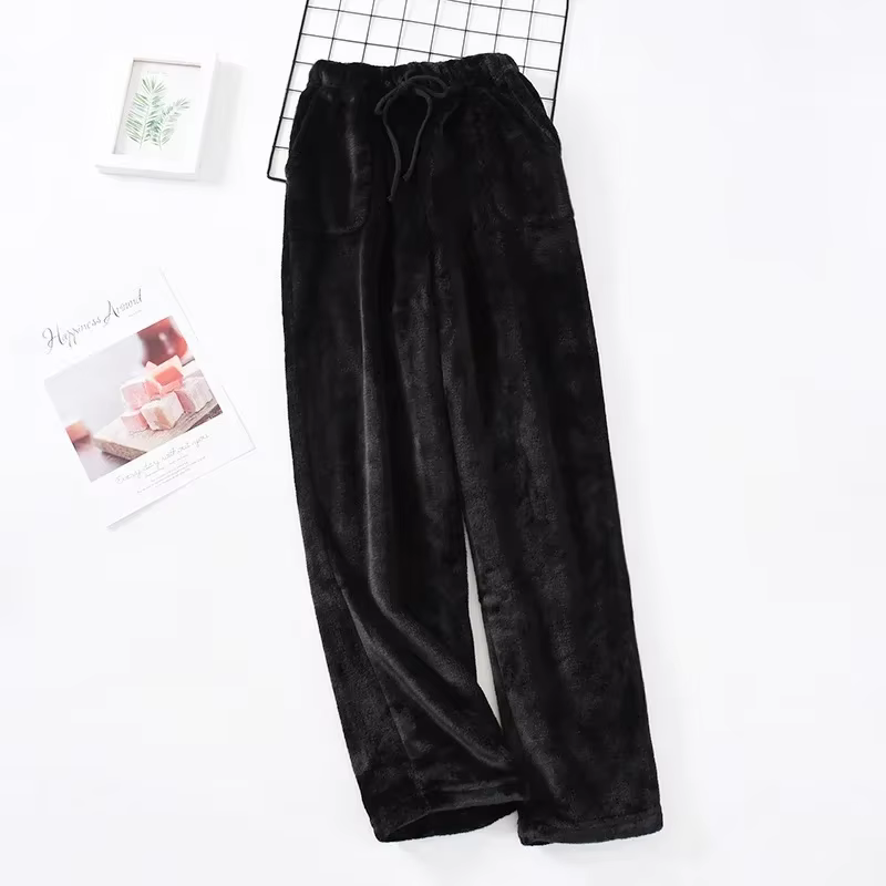 Smile Aadt-Pyjama Glutnel Épais pour Homme, Lieu d'Optique, Pantalon Maison, Grande Taille, Droit, F