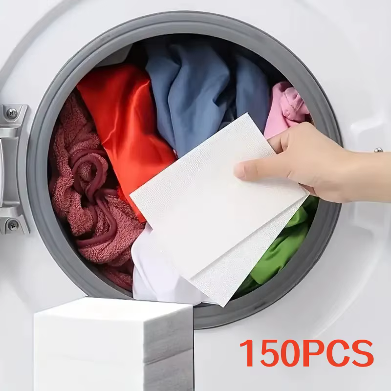150 pièces (3 paquets) de feuilles de capteur de couleur pour le linge, feuilles de transfert anti-c