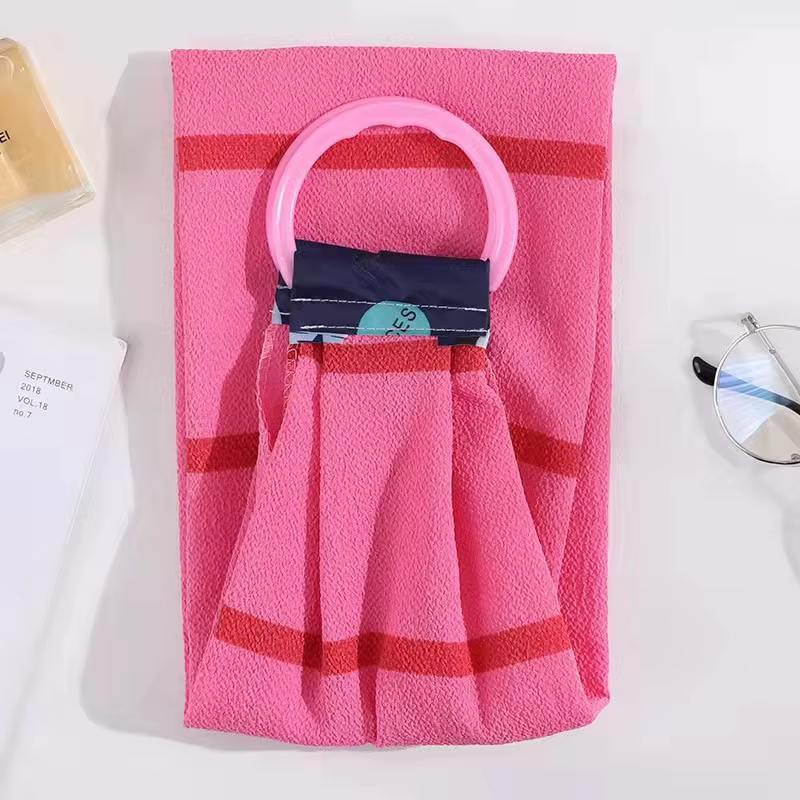 Rondelles de bain à dos long, serviette de bain pour dénuder et frotter, D343