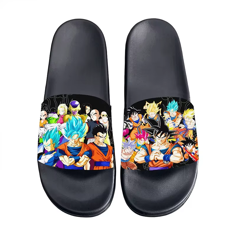 Pantoufles de maison Dragon Ball Anime, résistantes à l'usure, silencieuses, pour hommes et femmes, 