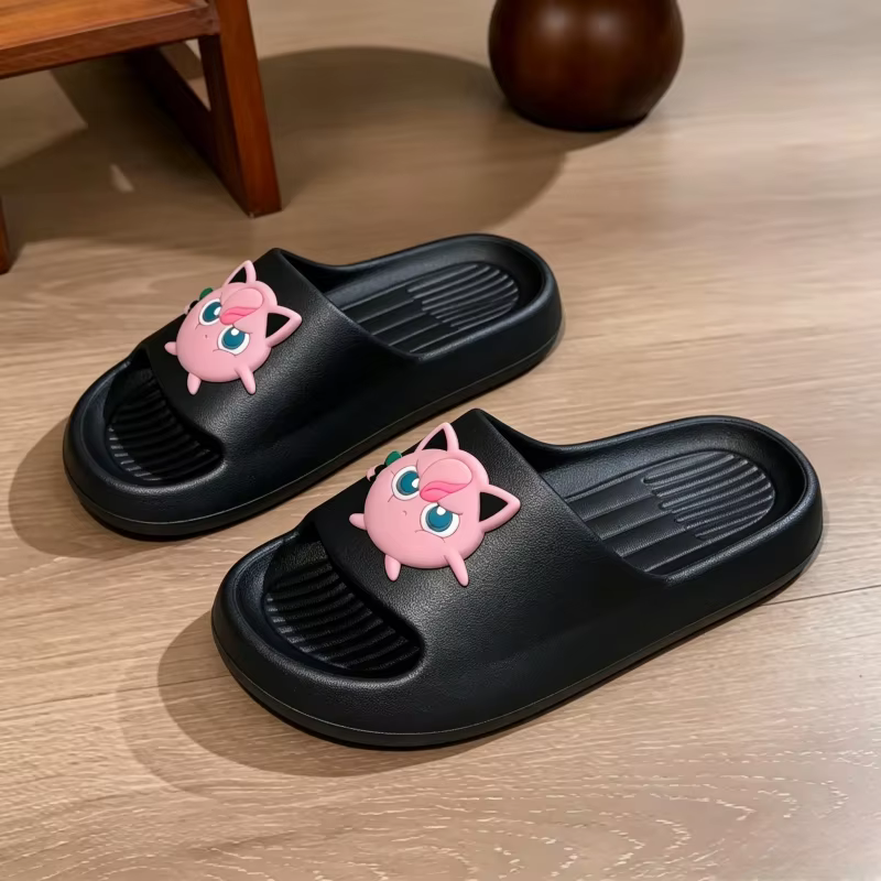 Pantoufles d'été Anime, sandales Pokemon de dessin animé, antidérapantes, chaussures d'intérieur à s