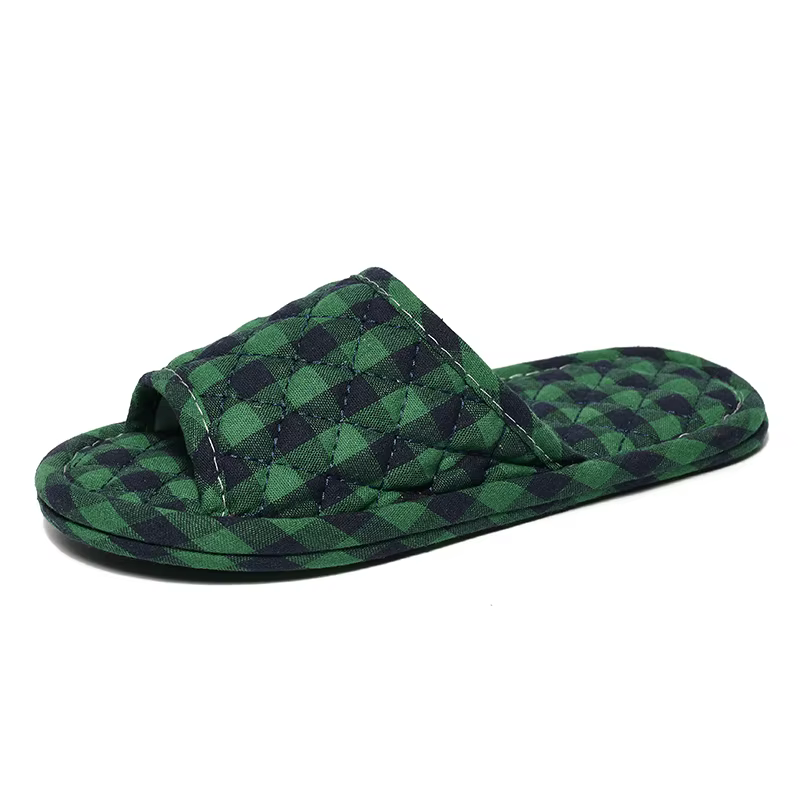 Pantoufles légères pour femmes, chaussures de maison antidérapantes, pantoufles d'intérieur en tissu