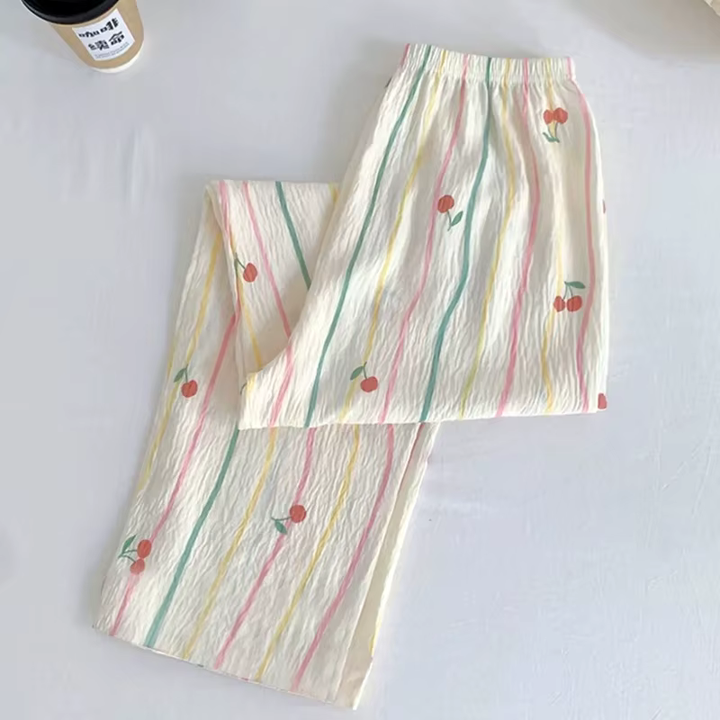 Pantalon de pyjama pour femmes, pantalon de chiot de dessin animé, pantalon de salon fin, grande tai