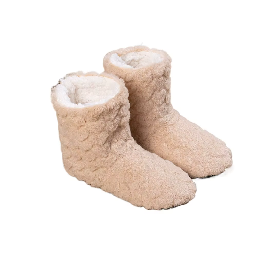 Chaussettes pantoufles douces et moelleuses pour femmes, en polaire antidérapante, pour l'intérieur,