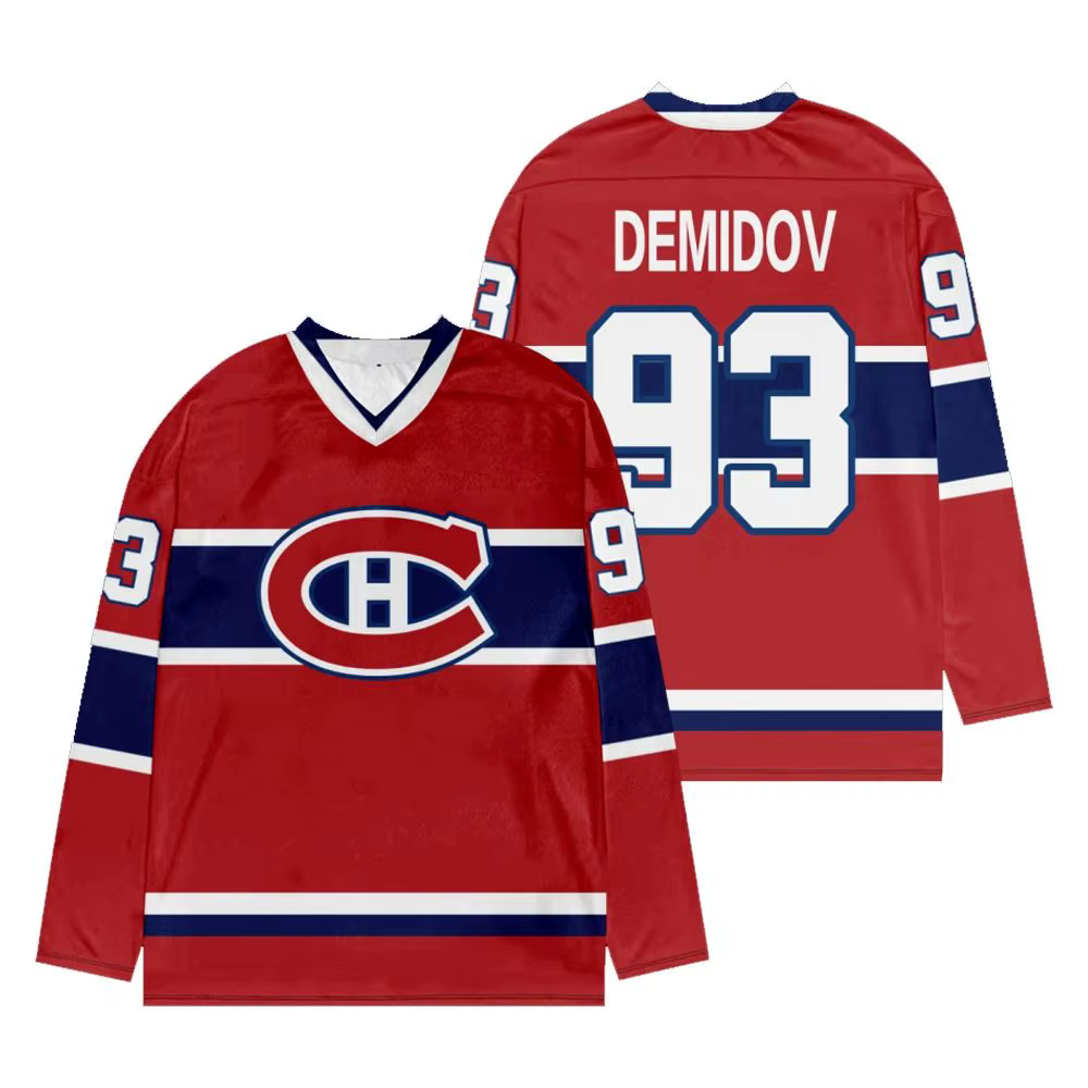 Merchandise des Canadiens de Montréal, maillot de hockey d'équipe, respirant, confortable, col en V,
