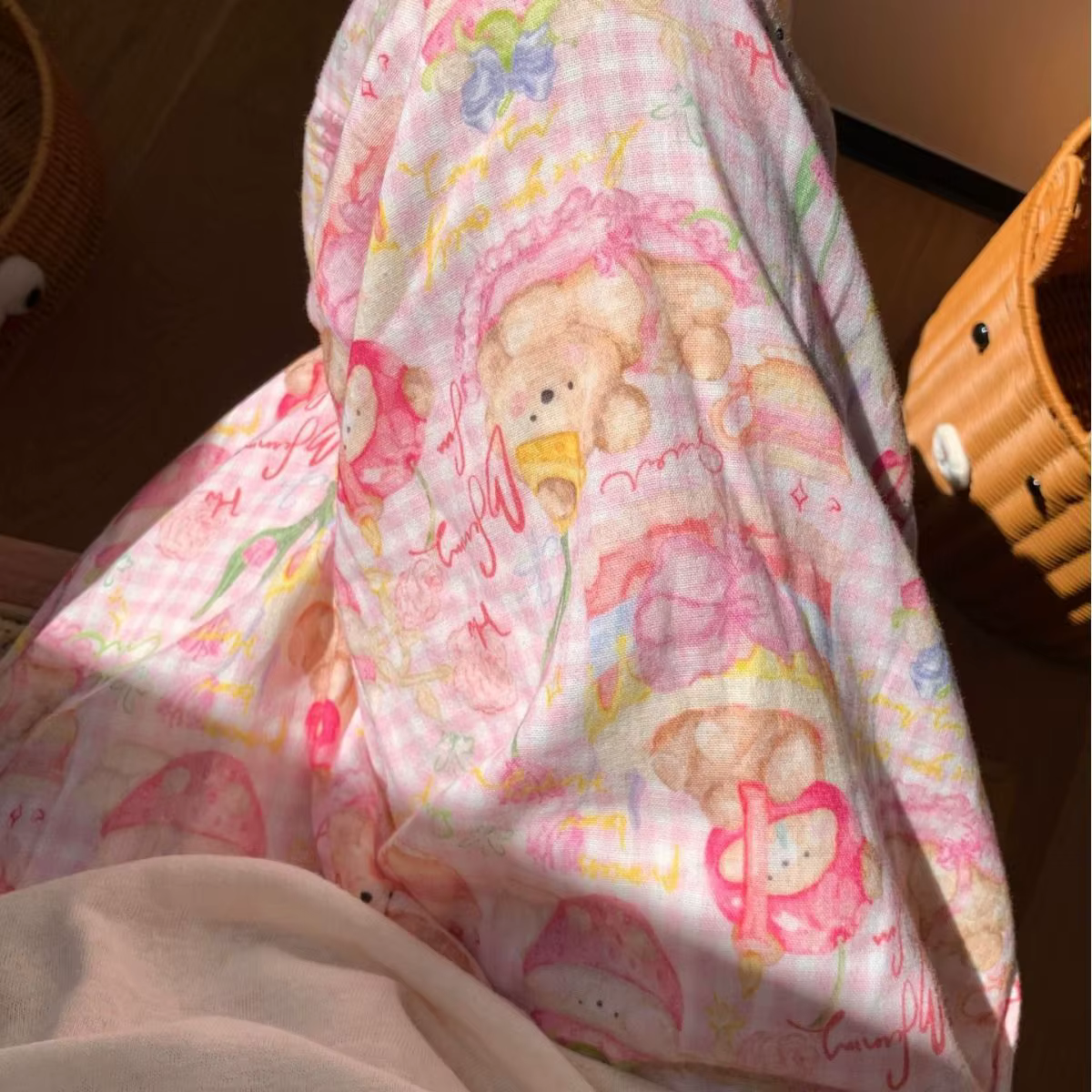 Japonais mignon dessin animé pyjama pantalon femme INS nouvelles filles ample décontracté maison pan
