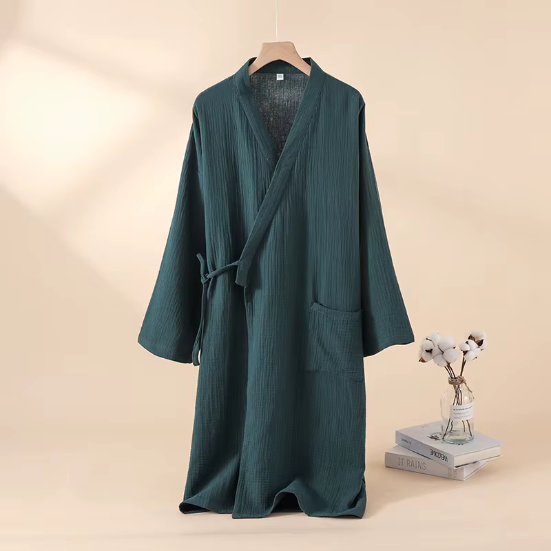 Robes de douche 100% coton pour femmes, Kimono Jacquard Double face, confortable, pour la maison, l'
