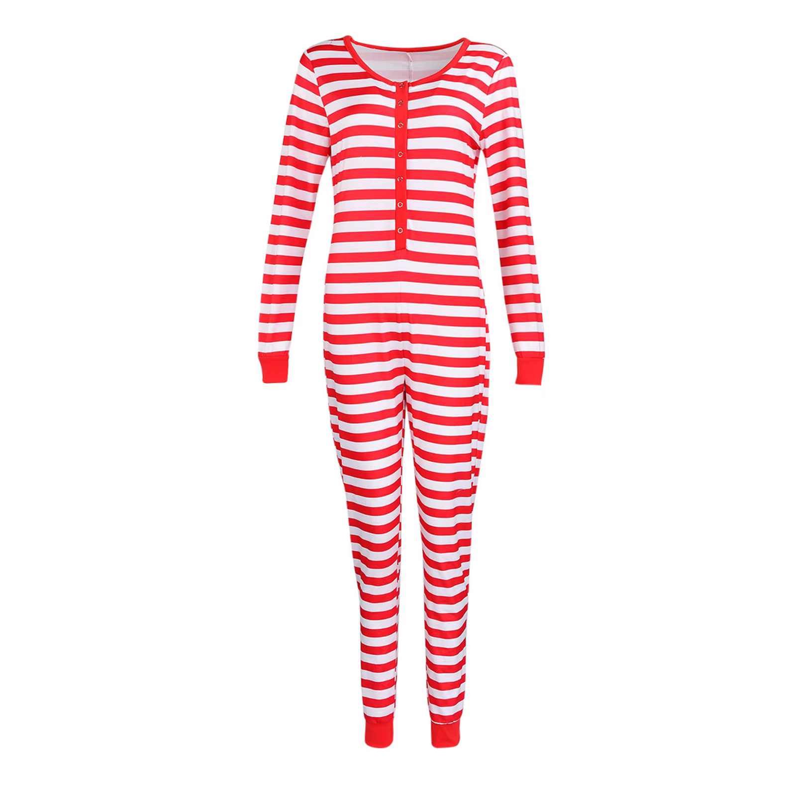 Pyjama de noël Sexy pour femmes, barboteuse Y2k, imprimé à rayures, manches longues, moulante, combi