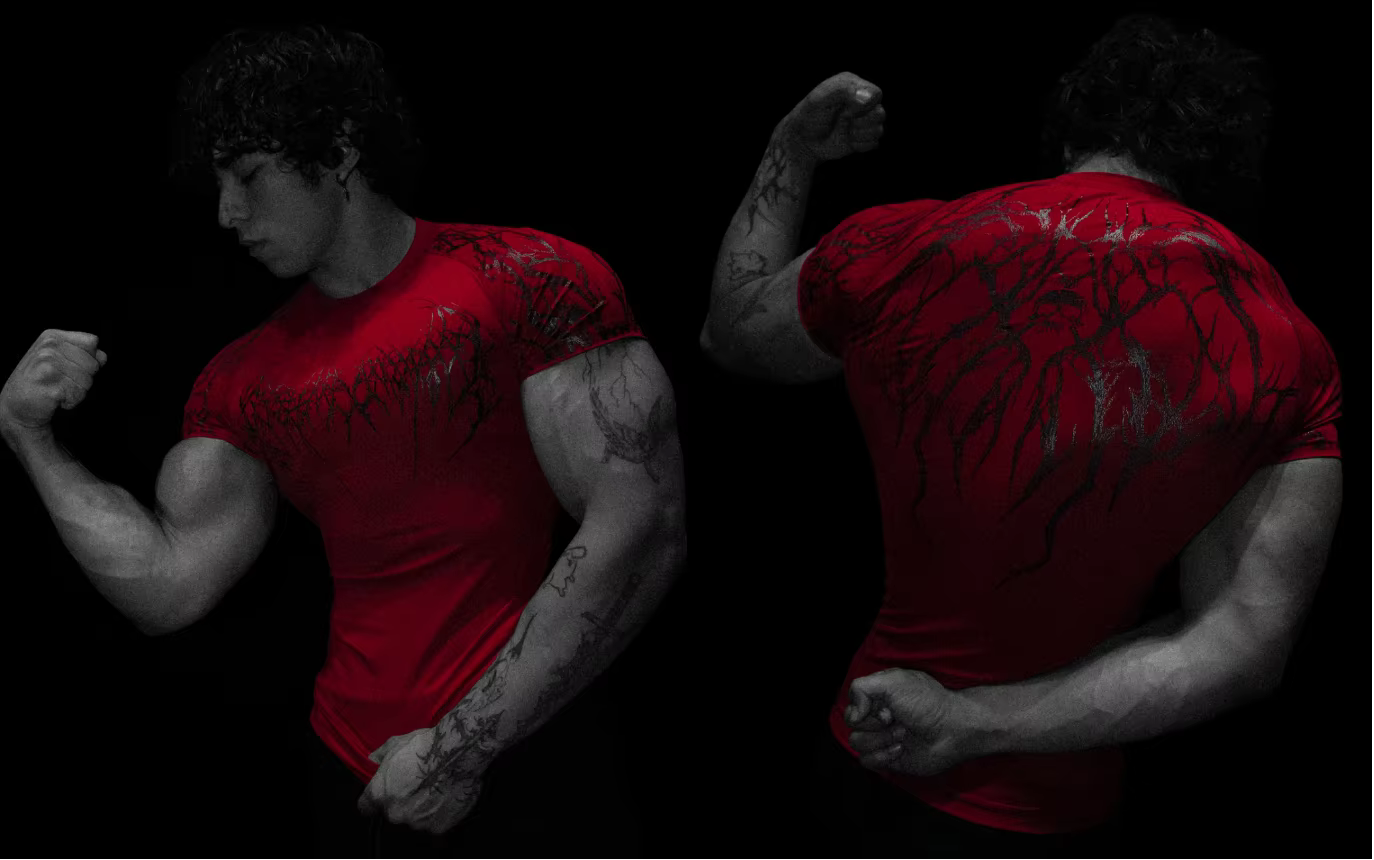 Breathedivinity Vêtements ajustés à haute élasticité - T-shirt de course et d'entraînement pour homm
