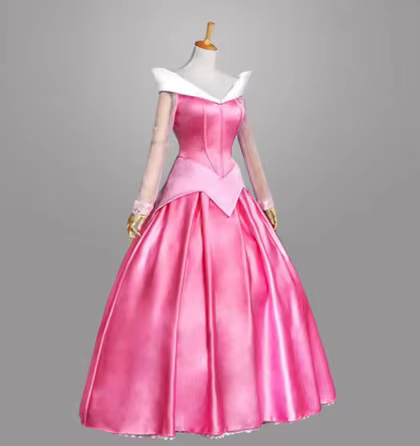 Robe de princesse Aurore rose pour adultes, vêtements de cosplay Anime, la beauté au bois dormant, G