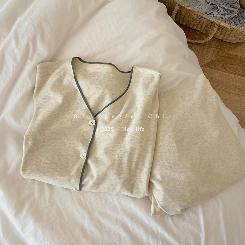 Paresseux Style Pyjamas ensemble Femme vêtements de nuit maison vêtements décontracté à manches long