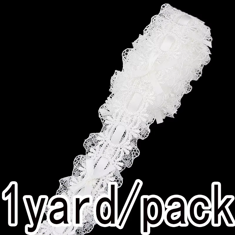(1 Yard/rouleau) Ruban en dentelle de 4 cm pour nœuds, accessoire DIY fait main pour robe de princes