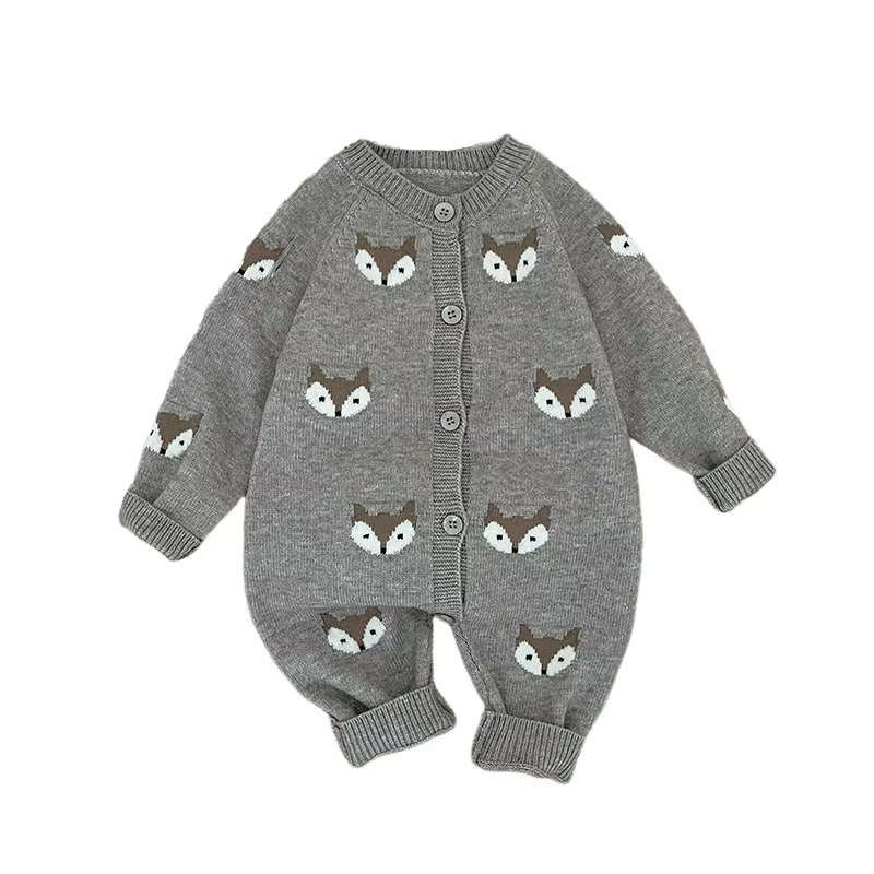 Vêtements pour bébé, combinaison tricotée pour garçon, Super mignon, Animal de dessin animé, vêtemen