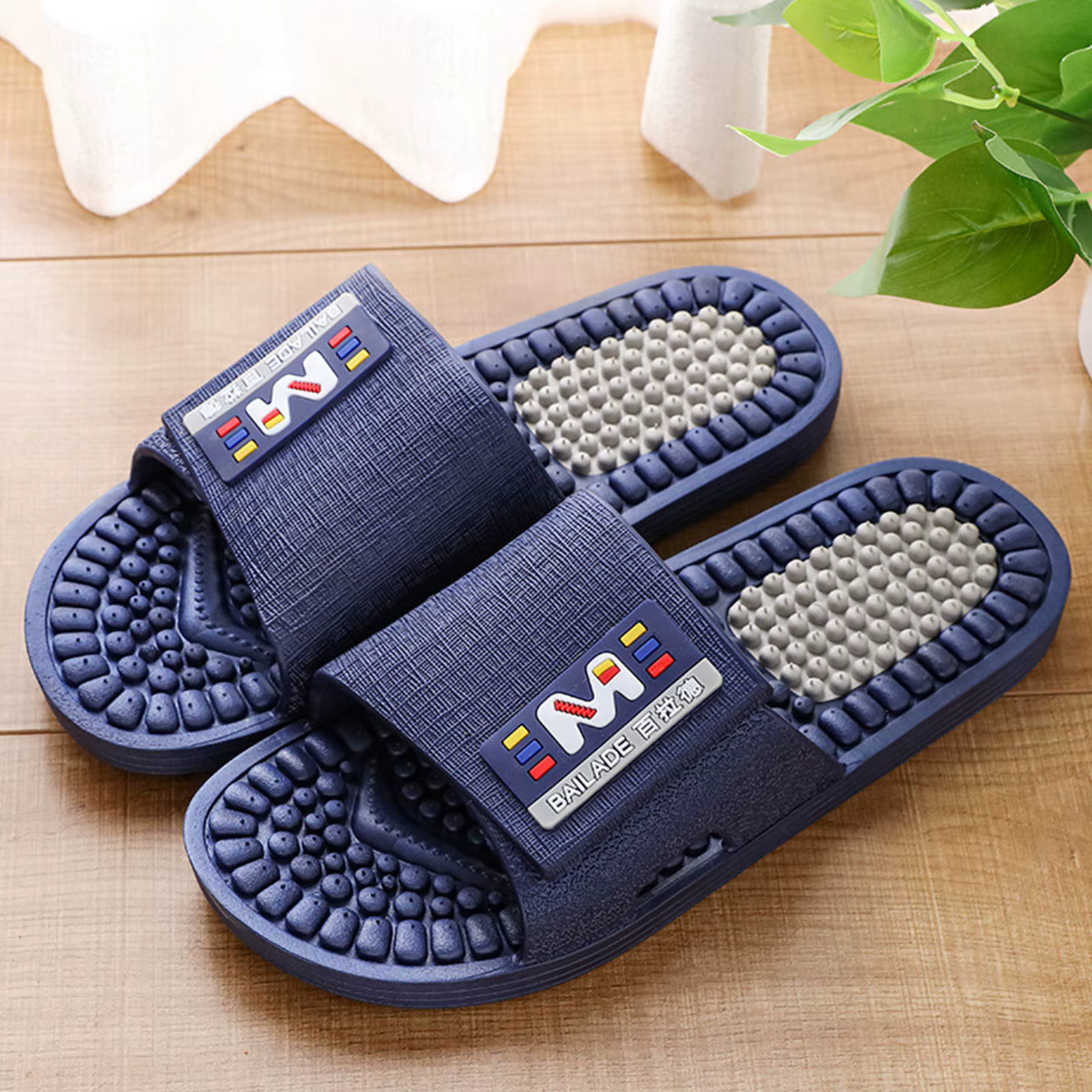 Pantoufles de Massage pour hommes, chaussures de Massage des pieds, points d'acupuncture, fond soupl