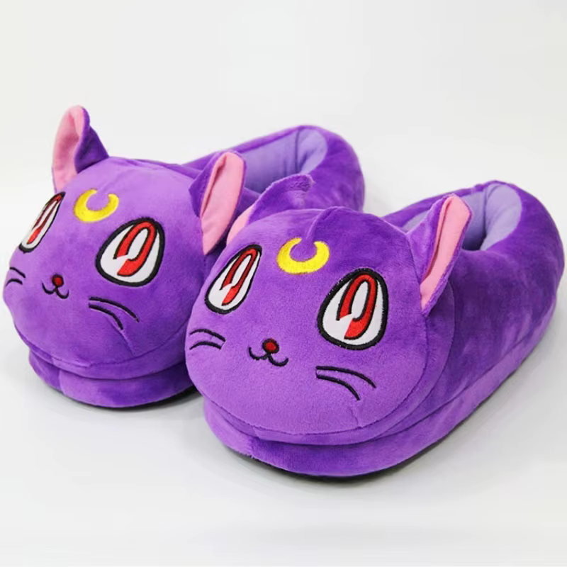 Pantoufles Pokemon Snorlax, pantoufles en coton mignonnes, en peluche, chaussures chaudes d'hiver, a
