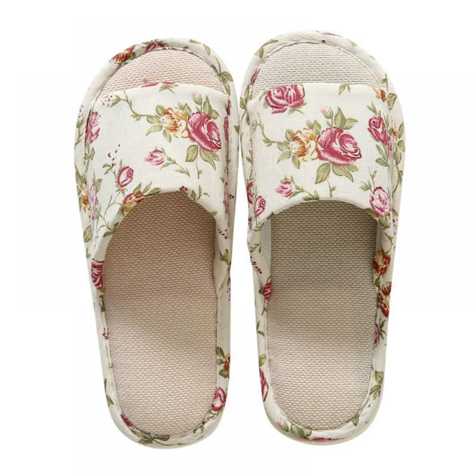 Pantoufles d'intérieur en lin pour hommes et femmes, chaussures anti-alde, sandales de plage, chauss