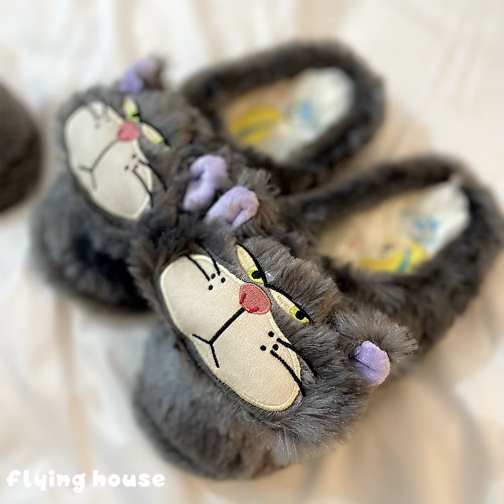 Disney – pantoufles Lucifer mignonnes, chaussures d'intérieur confortables pour la maison, chaussure