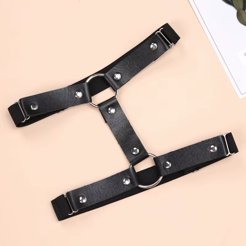 Porte-jarretelles en cuir PU pour femmes et filles, ceinture gothique, Harajuku, Punk, jambes Rock, 