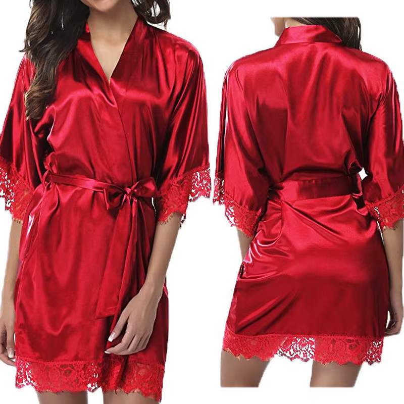 1 pièce sous-vêtements pour femmes Robe brillante pyjama glace soie grande taille chemise de nuit Ho