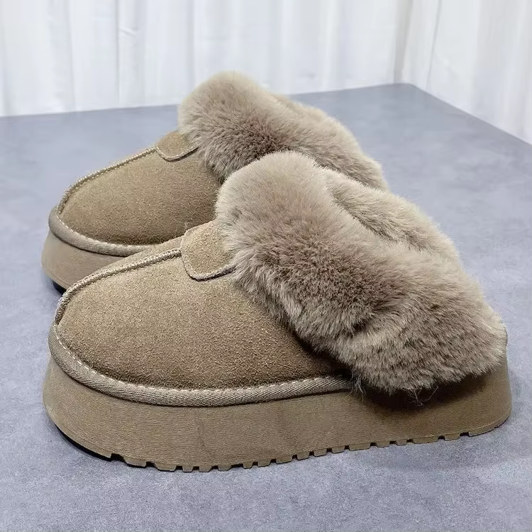 Chaussures confortables à enfiler pour femmes garder au chaud pantoufles De neige femmes plate-forme