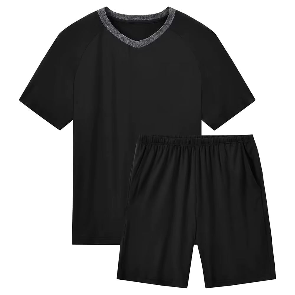 Ensembles de pyjama à manches courtes pour hommes, 2 pièces, pour vêtements de maison, ensembles de 