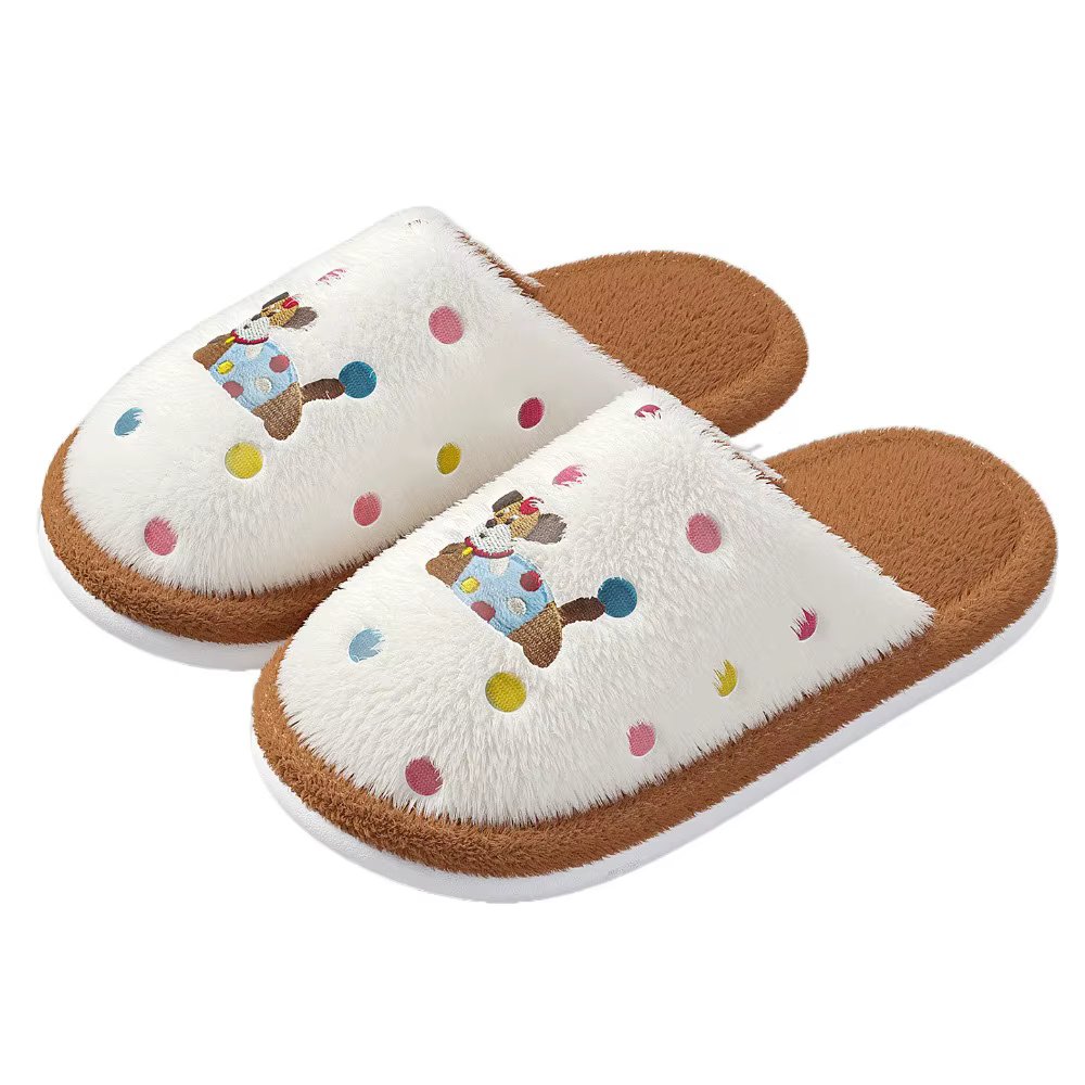 Pantoufles décontractées en peluche pour chien, chaussures douces et épaisses en coton pour la maiso