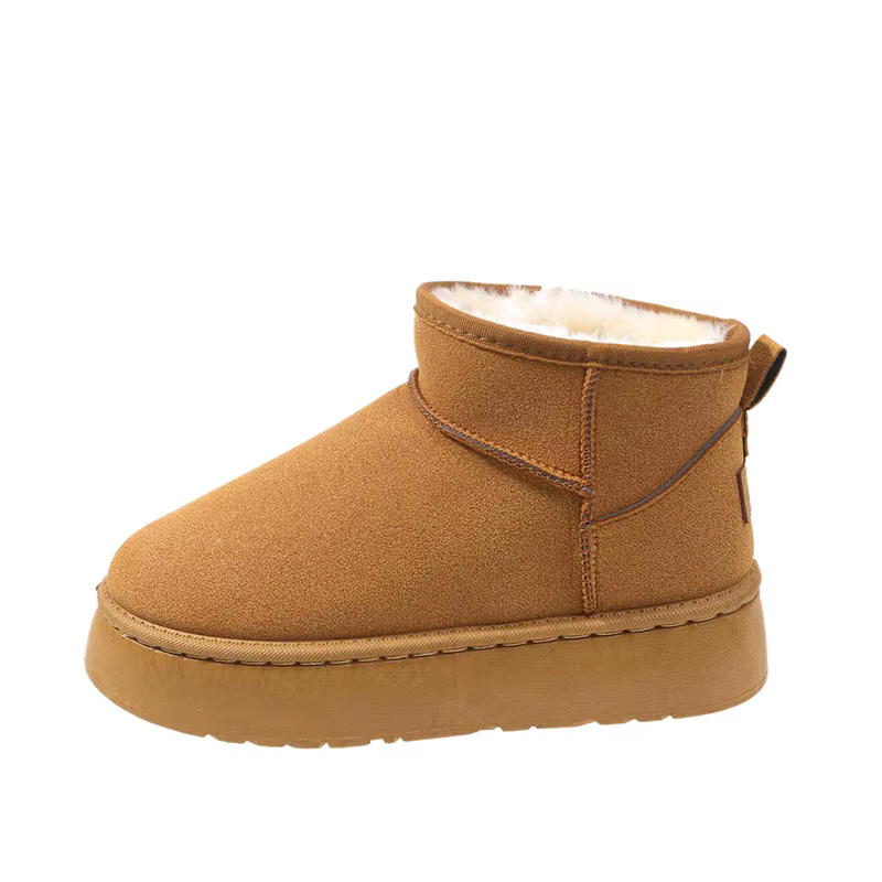 Bottes de neige courtes en peluche pour femmes, chaussures décontractées, nouvelles bottines Chelsea