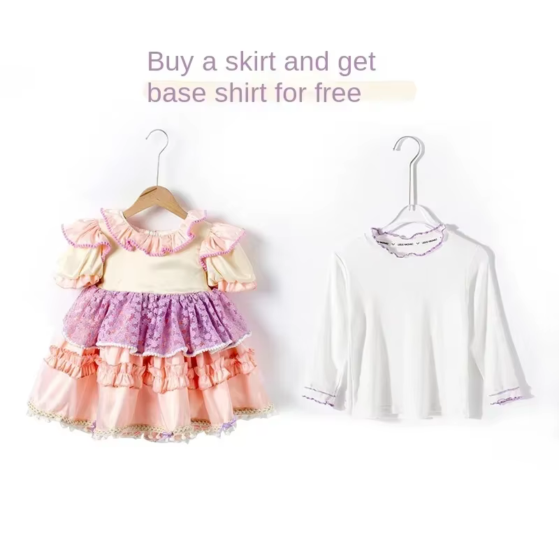 Robe de fête pour filles espagnoles, robe à imprimé floral pour bébés filles, robe pour occasions sp