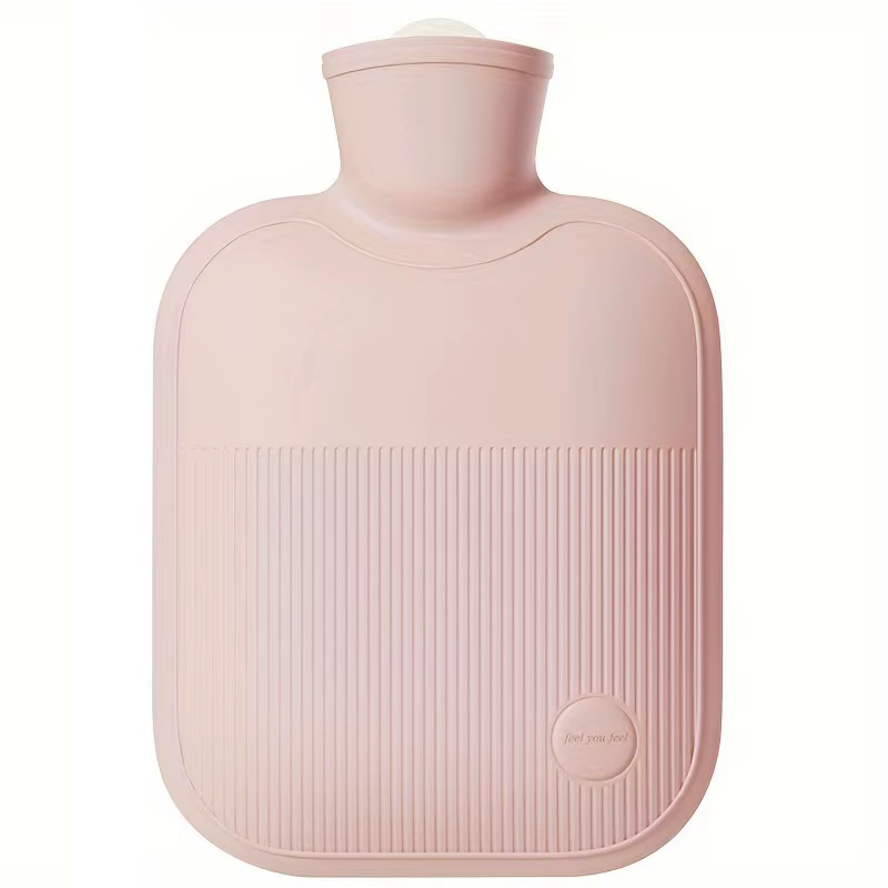 Bouillotte Confortable et Durable avec Housse en Tissu Doux - 1000ml Anti-Explosion, Poignée Antidér