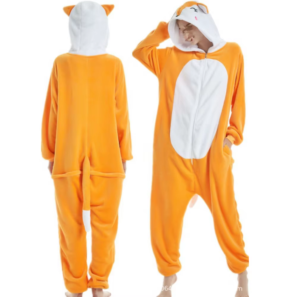 Vêtements de maison unisexes pour adultes, Costume de Cosplay, automne hiver, Animal, pyjama en coto