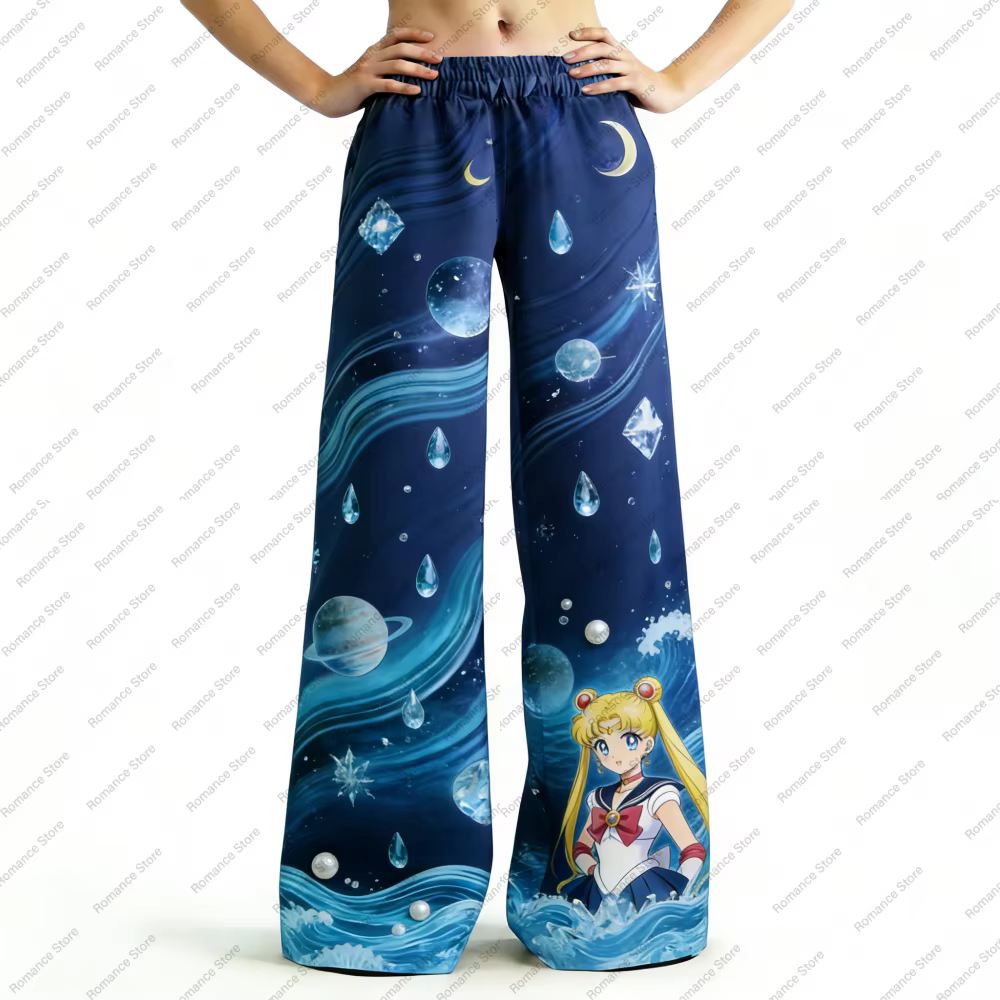 Pantalon de pyjama pour femmes Pretty Soldier Sailor Moon Pantalon mignon de dessin animé Pantalon l
