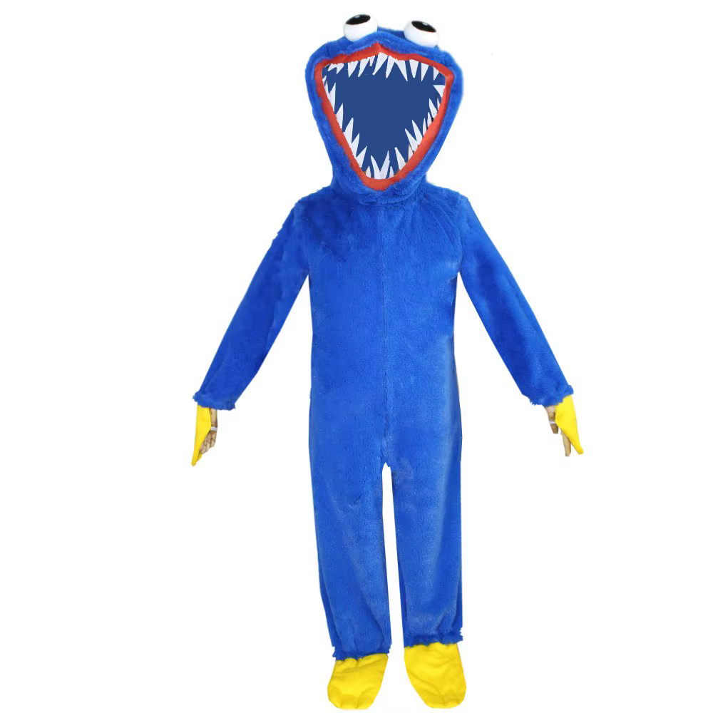 Costume de Jeu de Monstre à Bouche Bleue pour Halloween Combinaison Kigurumi en Peluche Cadeau de No