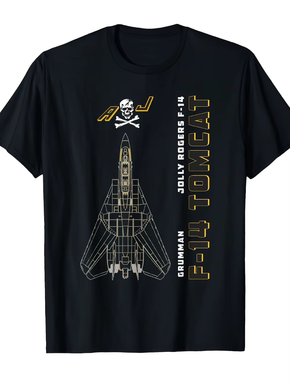 T-shirt graphique F-14 Tomcat Jolly Rogers VFA-103 pour hommes, 100% respirant, avec motif de chasse