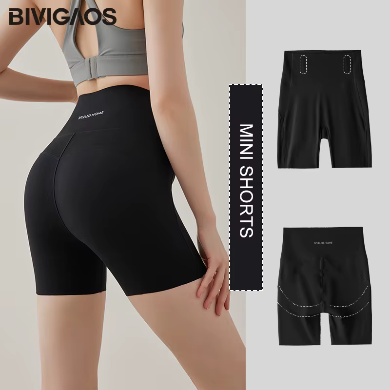 BIVIIncome OS-Short de cyclisme taille haute pour femme, leggings moulants, lève-fessier, requin, lo