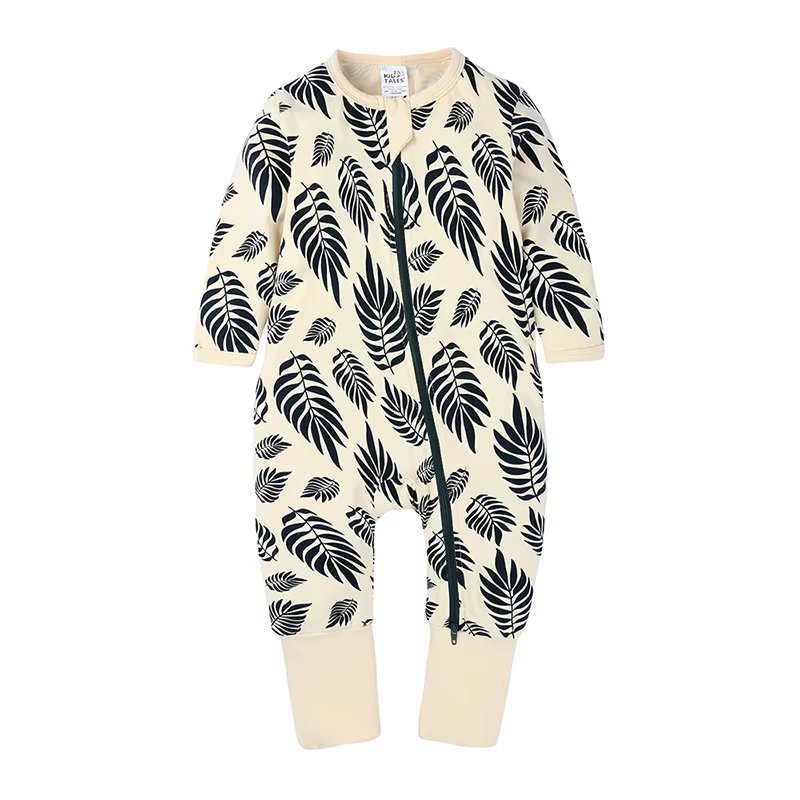 Barboteuse pyjama unisexe en coton pour bébé fille et garçon