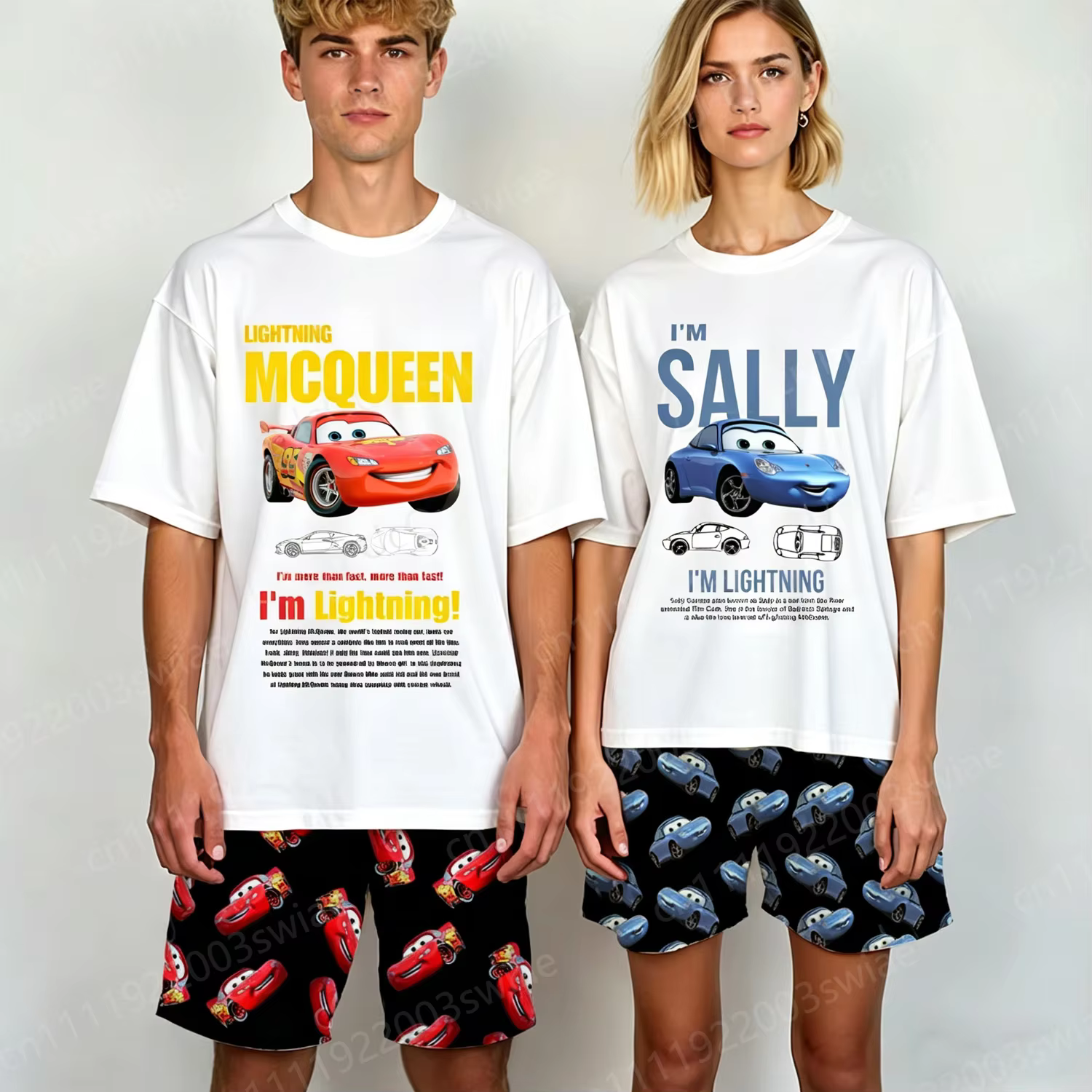 Ensemble pyjama assorti McQueen et Sally 2026 pour couples
