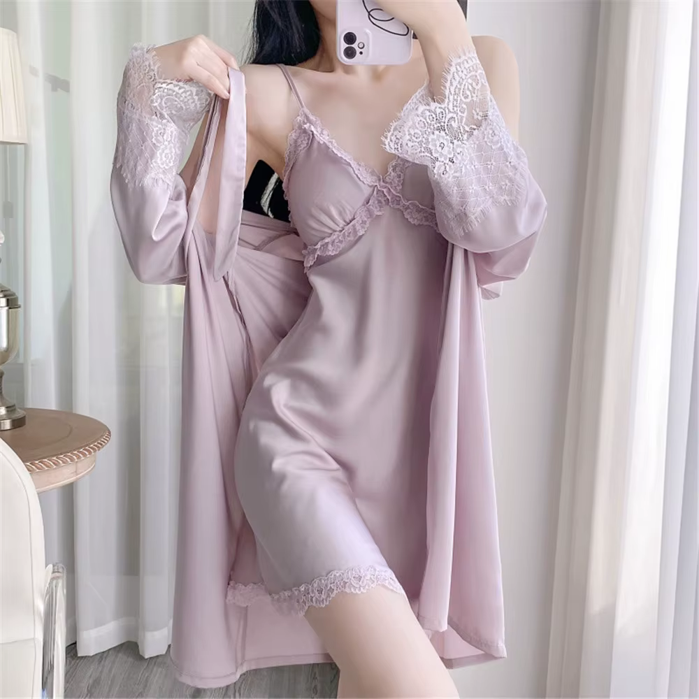 Ensemble de Robe de luxe en soie pour femmes
