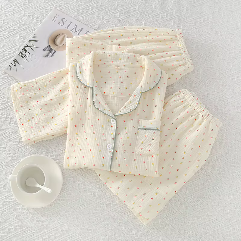 Pyjama trois pièces en pur coton