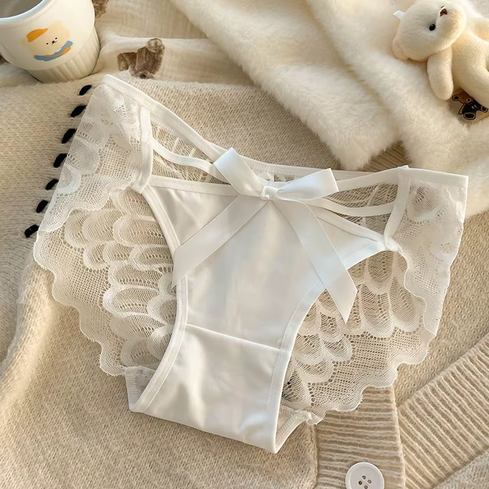 Culotte femme culotte dentelle femme gousset en coton taille mi-basse sous-vêtements triangulaires respirants Design pur sexy avec taille en dentelle