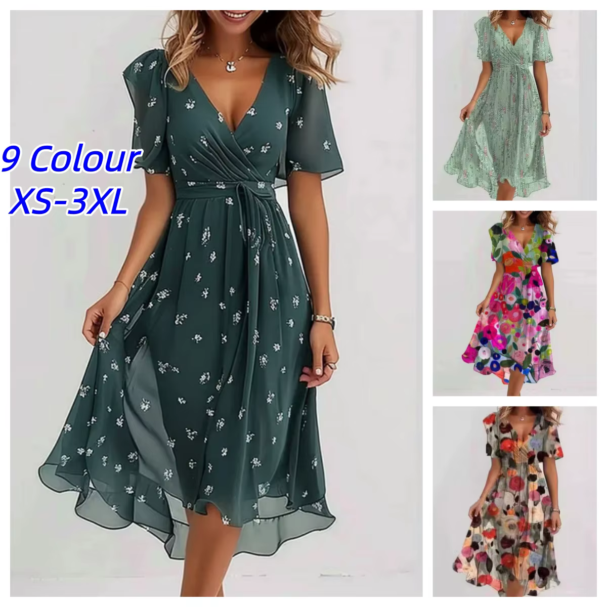 Robe imprimée élégante et tendance pour femme