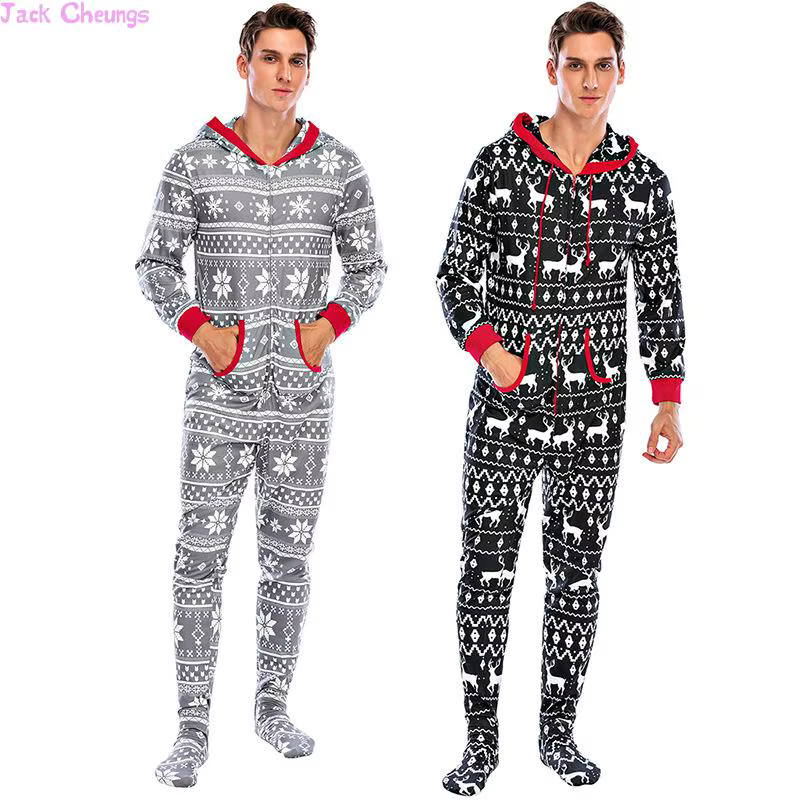 Pyjama de Noël à Manches sulfen Polyester et Coton pour Homme