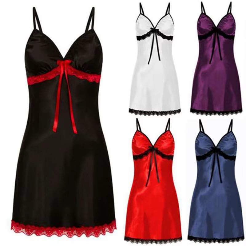 Chemise de nuit sexy pour femmes nuisette